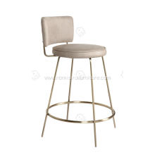 Stainless steel plated with copper minimalist bar stool
